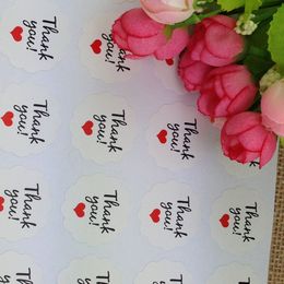 500pcs/lot Candy paper tags/Thank You love self-adhesive stickers kraft label sticker For DIY Hand Made for Gift box