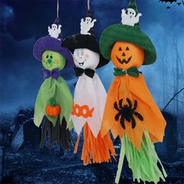 Halloween Ghost Hanging Decoration Pumpkin Ghost Windsock Pendant Indoor Outdoor Specter Party and Holiday Ornament JK2009PH