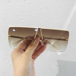 Luxury Popular Designer Sunglasses For Mens Womens Half Frame Flip Up Super Cool Goggles Top Quality Plank Frame UV Protection Sun2613