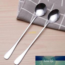 Stainless Steel Long Handle Spoon Coffee Latte Ice Cream Soda Sundae Cocktail Scoop Free Shipping#22