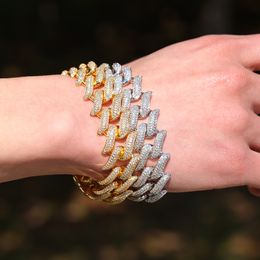 Hiphop Punk thorn Cuban bracelet,Mens Diamante hand chain bracelet,20MM Big bracelets Thorns shape diamond bracelets