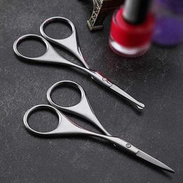 High quality round nose nose hair scissors stainless steel scissors ladies makeup tools elbow trimming scissors