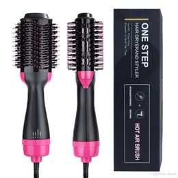 One Step Hair Dryer and Styler, Hair Dryer Brush, 3 in 1 Hot Air Brush - Negative Ion Hair Dryer, Straightener & Curler 10pcs DHL