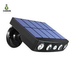 Simulation Fake Camera LED Garden Lamps 4leds Waterproof 3 Working Modes Solar Powered Led Wall Light Security Spotlight