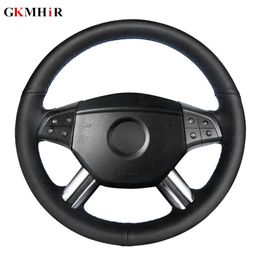 DIY Black Artificial Leather Car Steering Wheel Cover for Mercedes Benz W164 M-Class ML350 ML500 X164 GL-Class GL4