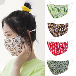 DHL Fashion Adult Fcae Mask Anti Smog Dust Protection Breathable Cotton Mask With 2 Pieces Of PM2.5 Philtres Washable Reusable Designer Masks