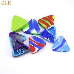 Non-Stick 10ml Triangle Cosmetic Colorful Silicone Jar Silicone Storage Jars Concentrate Container DHL Free Shipping 710