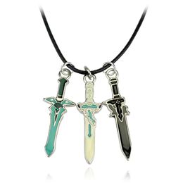 Sword Art Online necklace Japan anime SAO Cosplay Lambent necklace Kirito/Asuna Elucidator/Dark repulser/Flashing light