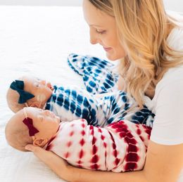 A855 Newborn Infant Baby Swaddle Wrap Sleeping Blanket Baby Soft Cocoon Sleep Sack with Bowknot Headband