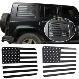 Car Rear Window Decoration Stickers American Flag Window Decals For Jeep Wrangler JK 2007-2010 Car Interior Accessories