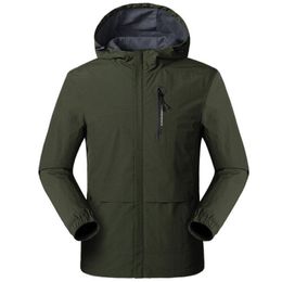Men's Jackets Jacket Men Spring Autumn Thin Single-layer Fleece Waterproof Casual Clothing Mens Outwear Breathable Windproof Rain