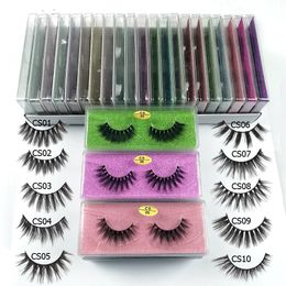 wholesale 3d mink eyelashes 10 style fluffy wispy fake lashes natural long makeup Eye lash extension in bulk