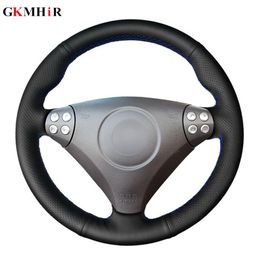 DIY Black Artificial Leather Car Steering Wheel Cover for Mercedes Benz SLK-Class W170 W171 SLK 2004-2008 C230 Komp