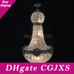 Retro Vintage Crystal Chandeliers E14 LED Blue Large European Empire Style Lustres Hand Blown Glass Chandelier Lighting For Living Room Pendants Retro Vintage Crystal Chandeliers E14 LED Blue Large European Empire Style Lustres Hand Blown Glass Chandelier Lighting For Living Room Pendants