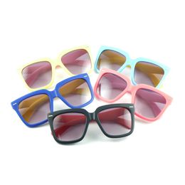 Colourful Match Kids Fashion Sunglasses Oversized Children Sun Eyewear Big Square Frame Cool UV400 Protection 6 Colours