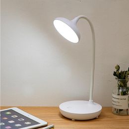 USB charging learning reading bedside table lamps reversing 360 degree desk eye protection table lamp touch night light