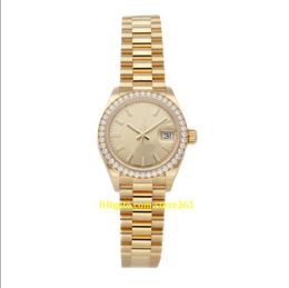 20 style Casual Dress Mechanical Automatic 28mm Gold Diamonds Ladies President Bracelet Watch 279138
