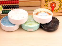 2020 Marble Contact Lens Box with Mirror Marble Stripe Contact Lens Case Travel Glasses Lenses Box Eyes Kit Holder Container Epacket Free