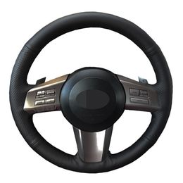 Car Steering Wheel Cover Hand-stitched Black Artificial Leather For Subaru Outback 2010 2011 2012 Legacy 2009-2012
