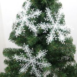 3pcs/lot New Snowflake Christmas Decoration Snowflake Christmas Tree Pendant Plastic Silk Snow Flakes Xmas Festive Party Supplies DBC BH4036