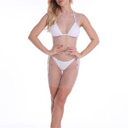 Sexy Frauen Kleid Kleid Summer Beach Kleid Spitze Net Cover up Badeanzug 2020 neuester heißer Verkauf Sommerrobe Femme Ropa Mujer Elegant