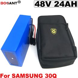 48V 24AH E-bike Lithium battery pack +a Bag 13S 8P 18650 For Bafang BBSHD BBS02 1200W 2000W Motor Electric bike Battery