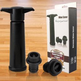 Wine Saver Vacuum Bottle Stopper Set 1 Pump+2 Caps Sealing Preserver Wine Drinks Bottle Hat Caps Silicone Wine Stoppers