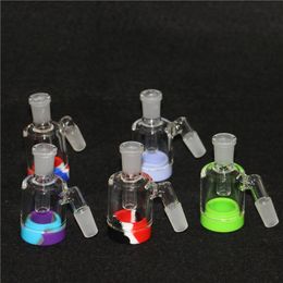 hookahs 14mm 18mm Ash catcher 45 Degree Showerhead percolator one inside joint thick glass ashcatcher for water smoking pipe