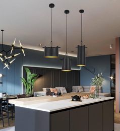 Nordic post-modern single-head led chandelier light creative living room cafe pendant lights simple personality aluminum pendant lamp