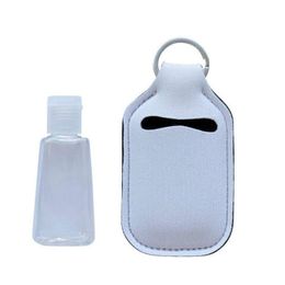 30ml Subpackage Shampoo Bottles Sleeve Keychain Key Buckle Solid Color Keyring Neoprene Hand Sanitizer Holder No Bottles 1 4ex D2 DHC2406