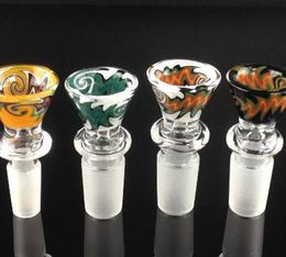 Hookahs bowling bag Glass oil burner pipe Colourful GlassBowls for bongs 14mm 18mm ThickenWater Pipes lower prices