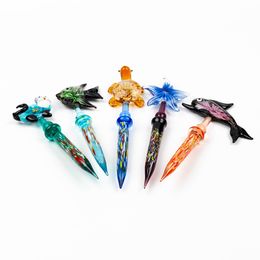 Glass Dabber Tool Wax Stick carb cap For Oil Tobacco Quartz Banger Nails Water Bongs Dab Rigs smoking accessories