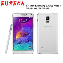 refurbished Unlocked Samsung Galaxy Note 4 N910A N910F N910P LTE Smartphone 5.7 inch 16MP 3GB 32GB