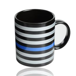 350ml Blue Line USA Police Mugs Blue Line Mug Ceramic Coffee Milk Cup Trump Coffee Tumblers Handgrip Ceramic Cups GGA3667-8