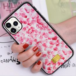 flower rhinestone glitter phone case for iphone 12 11 pro x xr xs max 8 7 6 plus se diamond back case cover fashion luxury bling bling