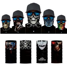 Seamless Bandanas Multifunctional Cycling Scarf Movie Clown Anime Skull Magic Turban Mens Womens Outdoor Sports Headbands Cool Face Mask