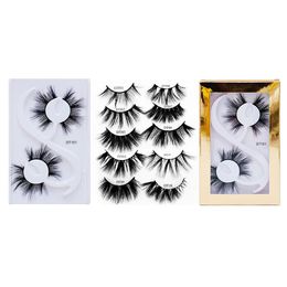 New arrival 2 pairs mink false eyelashes set thick long fake lashes eye makeup accessory with laser packing 10 models drop shipping