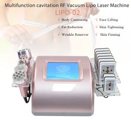 Newest 6 in 1 650nm diode laser 40K Ultrasonic Cavitation Machine laser lipo RF Vacuum body Slimming Skin Care cellulite machine