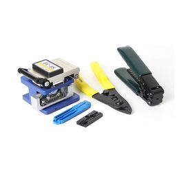 Freeshipping 10PCS Fibre Optic FTTH Tool Kit with FC-6S Fibre Cleaver and Optical Power Metre 1MW Visual Fault Locator Wire stripper CFS-2