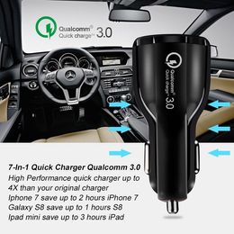 Top Car Dual USB Charger Quick Charge 3 0 Mobile Phone Charging 2 Port USB Fast Car Chargers For iPhone Samsung Huawei Tablet Car-206S