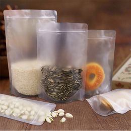50 Pcs Frosted Translucent Packaging Ziplock Bag Candy Food Packaging Dried Fruit Sealed Plastic Bags