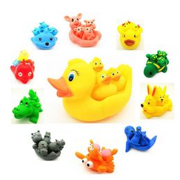 Baby Bath Water Toys One Supporting Three Floating Animals Bathing Toy Set With Sound Children s Swimming Gear Kids