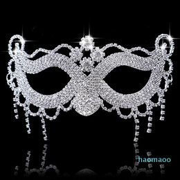 Hanzi_masks Luxury Elegant Diamond Rhinestone Mask Sexy Hallowmas Venetian Bauta Mask Half Face Party Dance Mask Masquerade Cosplay Decor