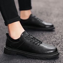Luxury Leather Men Oxfords split leather Casual Business Men Shoes lace up black Wedding Shoes Men Dress Shoes
