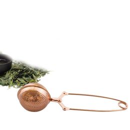 Tea strainer rose gold tea infuser stainless steel SS304 ball loose leaf tea filter SS hot sell LX3016