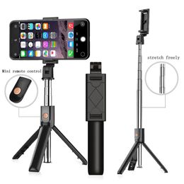 K07 3 IN 1 Wireless Bluetooth Selfie Stick Extendable Tripod With Shutter Release For iphone 11 samsung S20 Portable Bluetooth Monopod