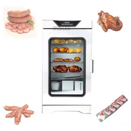 220v Intelligent electric chicken fish food smoking machine Household commercial Bacon furnace/meat smoked oven