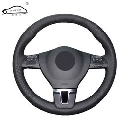 Artificial Leather car steering wheel braid for Gol Tiguan Passat B7 Passat CC Touran/Custom made Steering cover