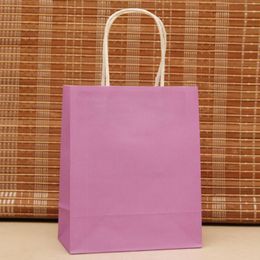 18x15x8cm 50pcs/lot Purple Paper Hand Carry Bags Recyclable Gift Jewellery Packaging Shopping Bags For Boutique Z183