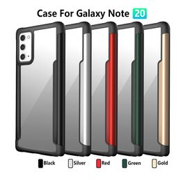 Clear PC TPU Metal Hybrid Cell Phone Cases For Samsung note 20 Ultra iPhone 11 Pro Max Luxury Case
